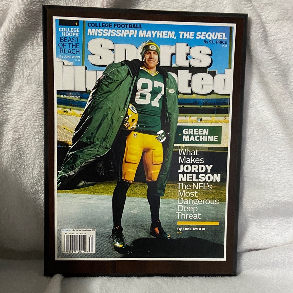 Sports Illustrated Framed Cover with Green Bay Packers Player
